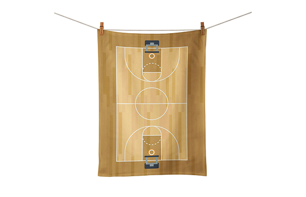 Basketball tea towel
