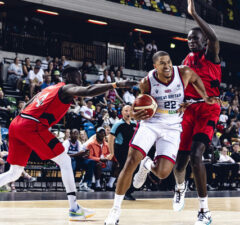 Great Britain men's team fell short against South Soudan, 81-84, in the Subway Summer Slam exhibition on Thursday evening at the CopperBox Arena.